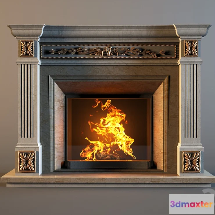 804250 - Classic Fireplace 3D