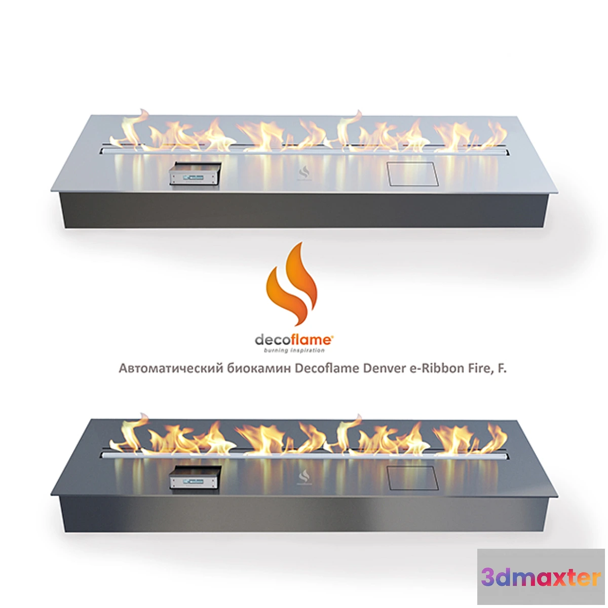 804252 - Automatic Bio Fireplace Decoflame Denver e-Ribbon Fire F