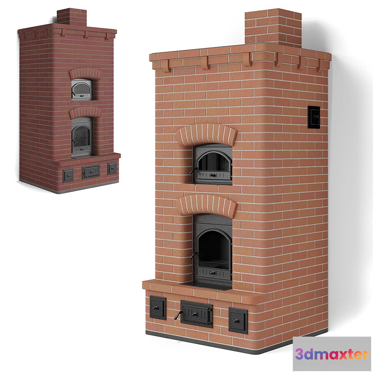 857263 - Stove brick stove with a bread chamber - No.3