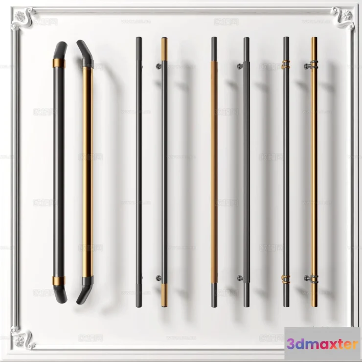 1536192 - DOOR HANDLE - 3D Model For Interior Design - 11266 3D Max