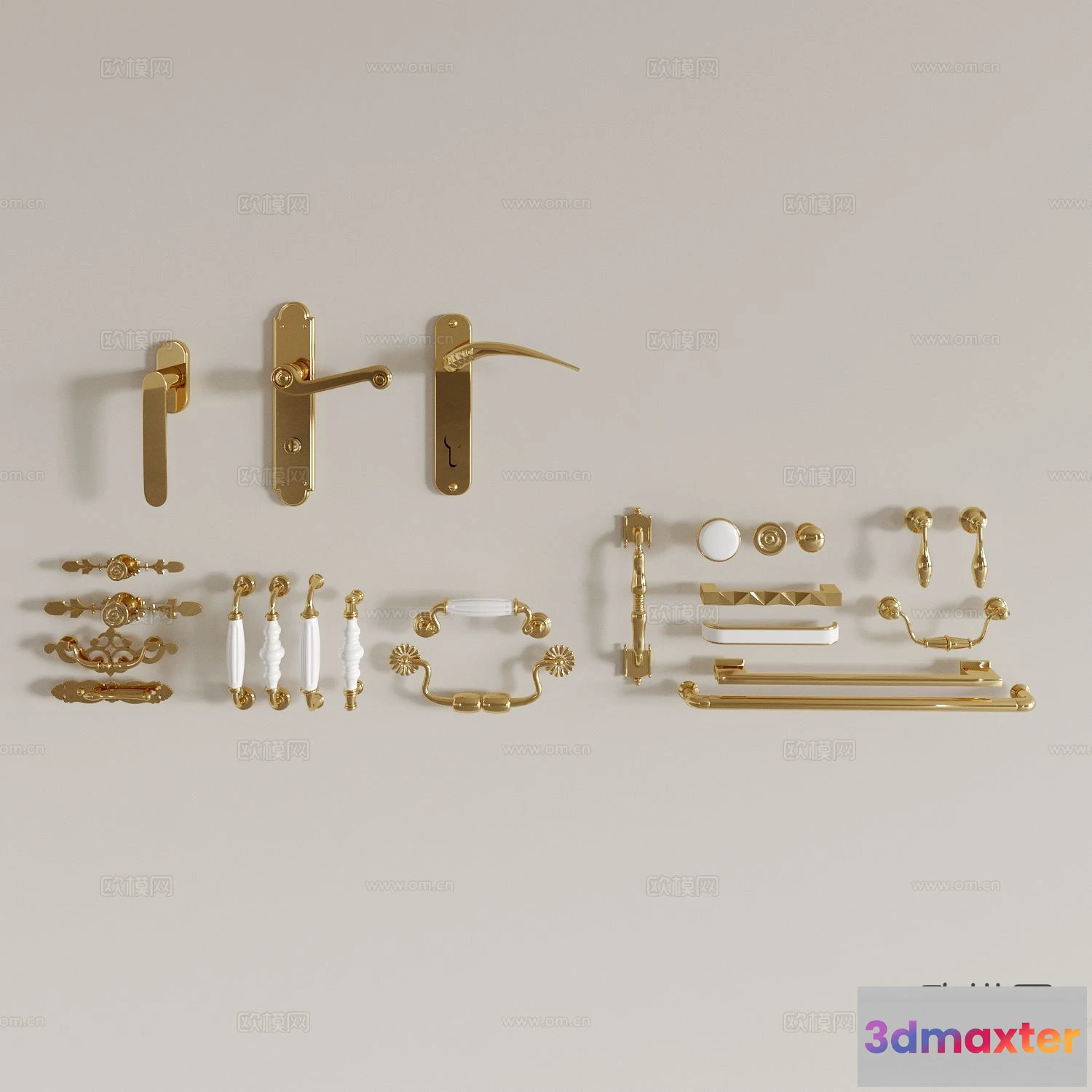 1536196 - DOOR HANDLE - 3D Model For Interior Design - 11268 3D Max