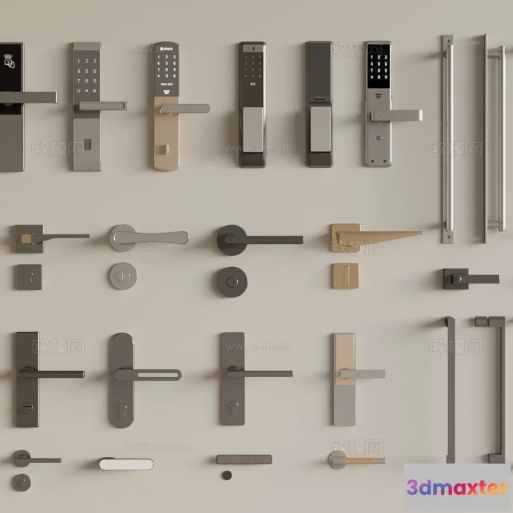 1536200 - DOOR HANDLE - 3D Model For Interior Design - 11270 3D Max