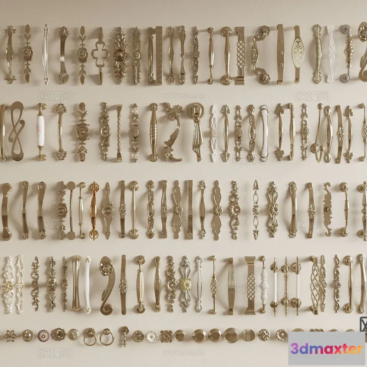 1536202 - DOOR HANDLE - 3D Model For Interior Design - 11271 3D Max