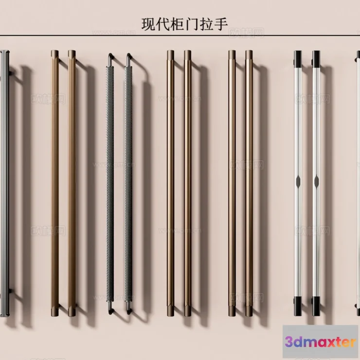 1536206 - DOOR HANDLE - 3D Model For Interior Design - 11273 3D Max