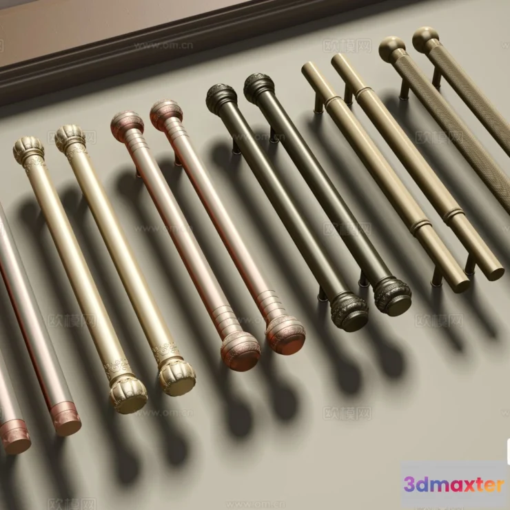 1536212 - DOOR HANDLE - 3D Model For Interior Design - 11276 3D Max