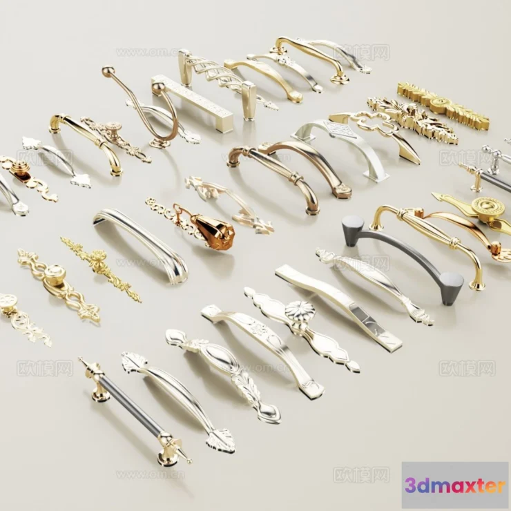 1536216 - DOOR HANDLE - 3D Model For Interior Design - 11278 3D Max