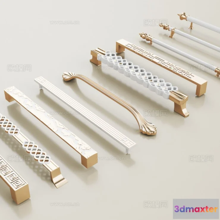 1536220 - DOOR HANDLE - 3D Model For Interior Design - 11280 3D Max