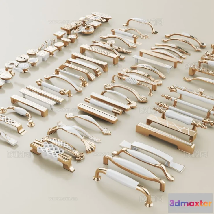 1536226 - DOOR HANDLE - 3D Model For Interior Design - 11283 3D Max