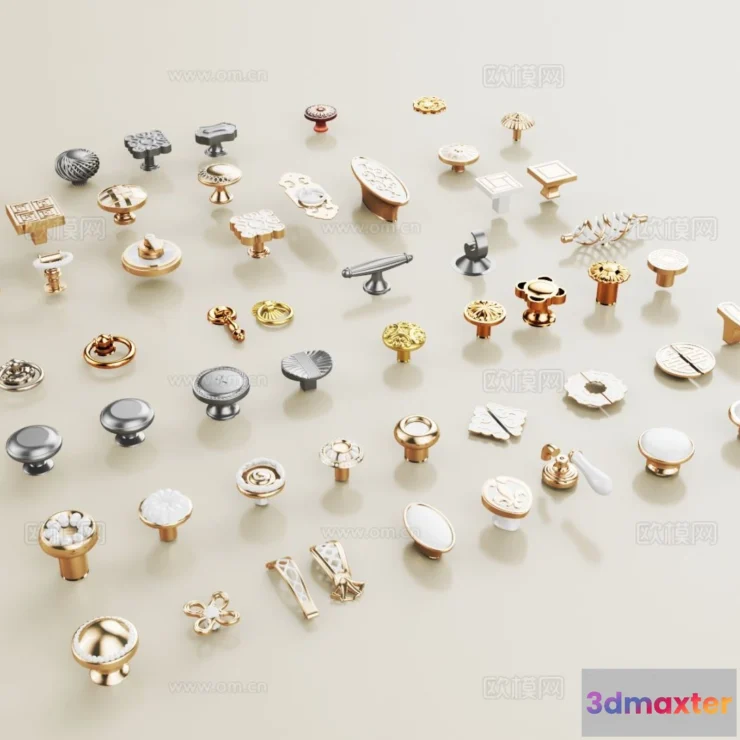 1536228 - DOOR HANDLE - 3D Model For Interior Design - 11284 3D Max