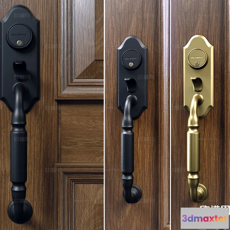 1536240 - DOOR HANDLE - 3D Model For Interior Design - 11290 3D Max