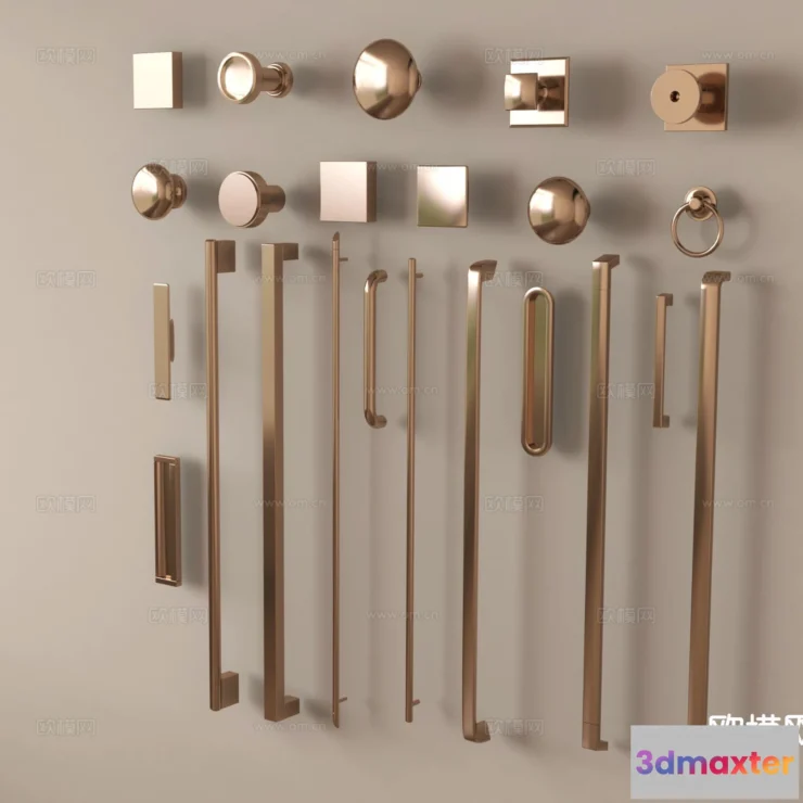 1536242 - DOOR HANDLE - 3D Model For Interior Design - 11291 3D Max