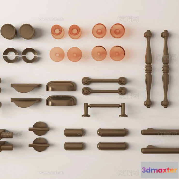 1536244 - DOOR HANDLE - 3D Model For Interior Design - 11292 3D Max