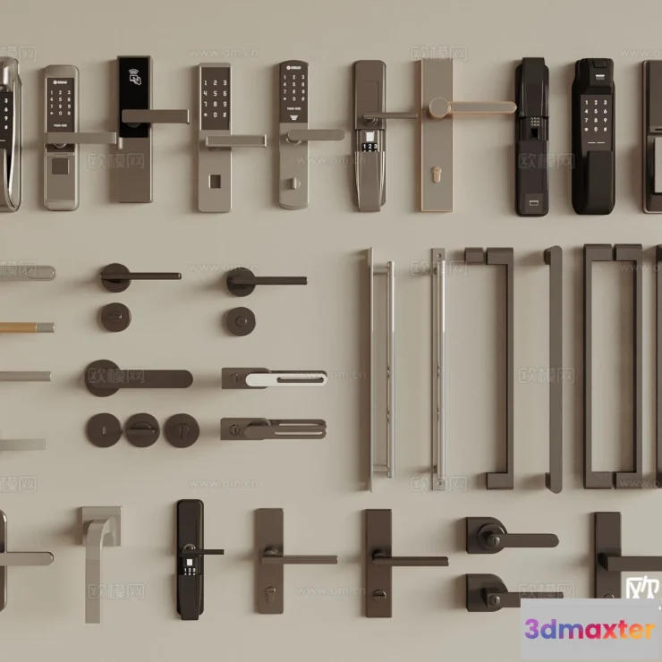 1536248 - DOOR HANDLE - 3D Model For Interior Design - 11294 3D Max