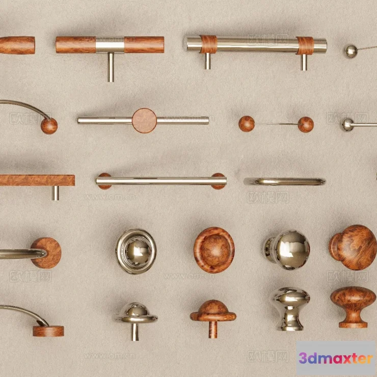 1536254 - DOOR HANDLE - 3D Model For Interior Design - 11297 3D Max