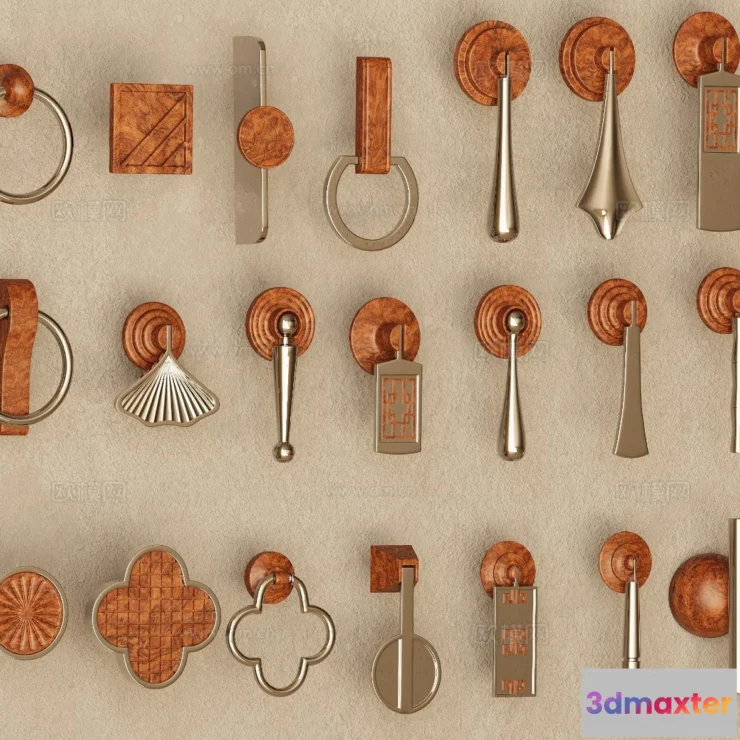 1536256 - DOOR HANDLE - 3D Model For Interior Design - 11298 3D Max