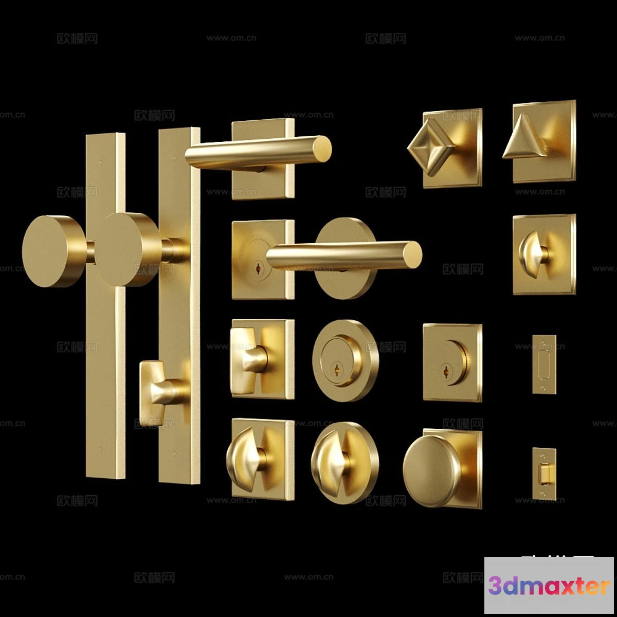 1536262 - DOOR HANDLE - 3D Model For Interior Design - 11301 3D Max