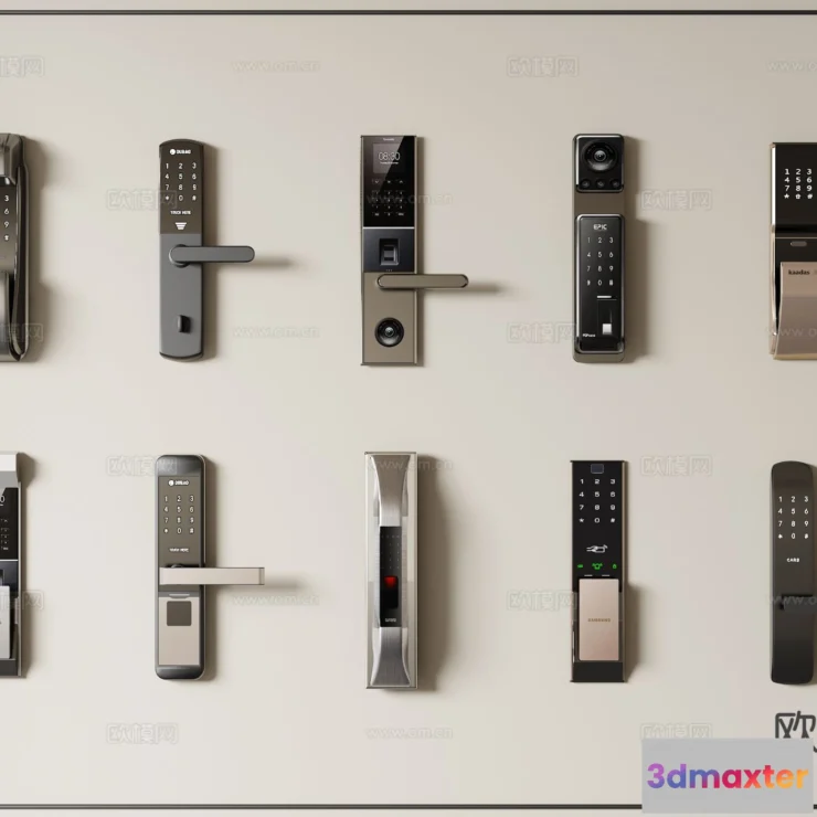 1536264 - DOOR HANDLE - 3D Model For Interior Design - 11302 3D Max