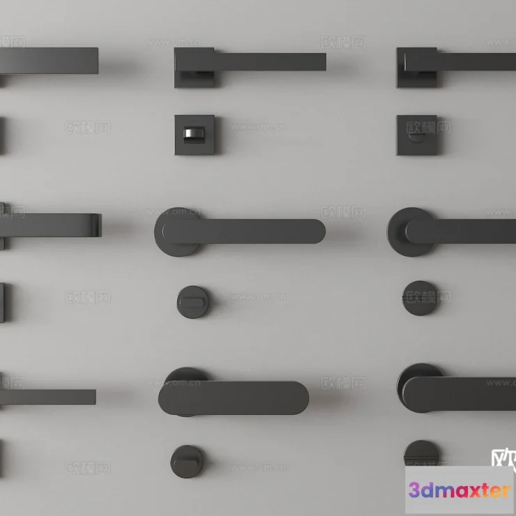 1536266 - DOOR HANDLE - 3D Model For Interior Design - 11303 3D Max