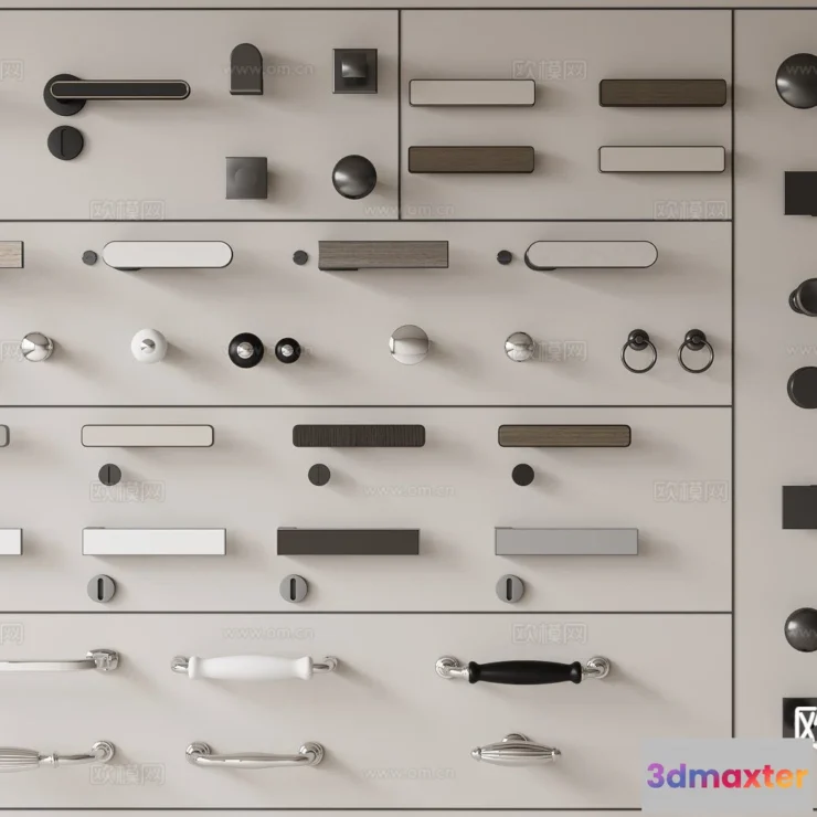 1536270 - DOOR HANDLE - 3D Model For Interior Design - 11305 3D Max