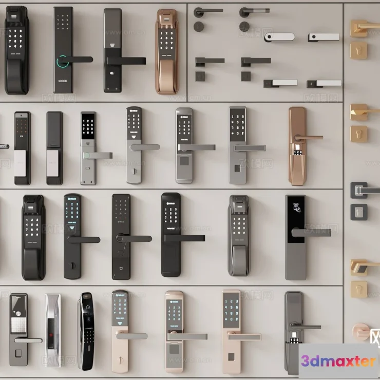 1536274 - DOOR HANDLE - 3D Model For Interior Design - 11307 3D Max