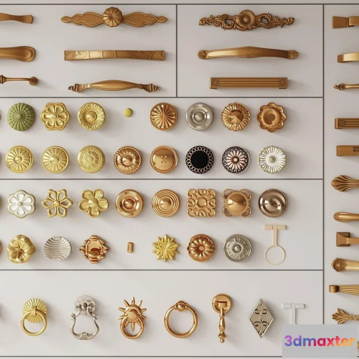 1536276 - DOOR HANDLE - 3D Model For Interior Design - 11308 3D Max