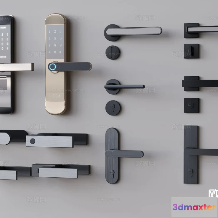 1536284 - DOOR HANDLE - 3D Model For Interior Design - 11312 3D Max