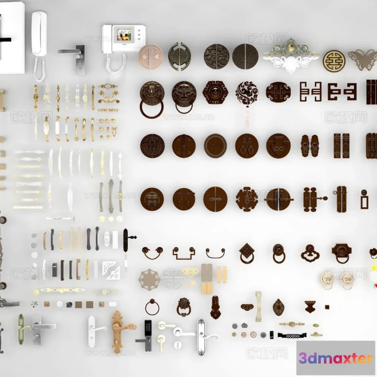 1536286 - DOOR HANDLE - 3D Model For Interior Design - 11313 3D Max