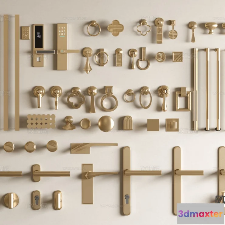 1536290 - DOOR HANDLE - 3D Model For Interior Design - 11315 3D Max