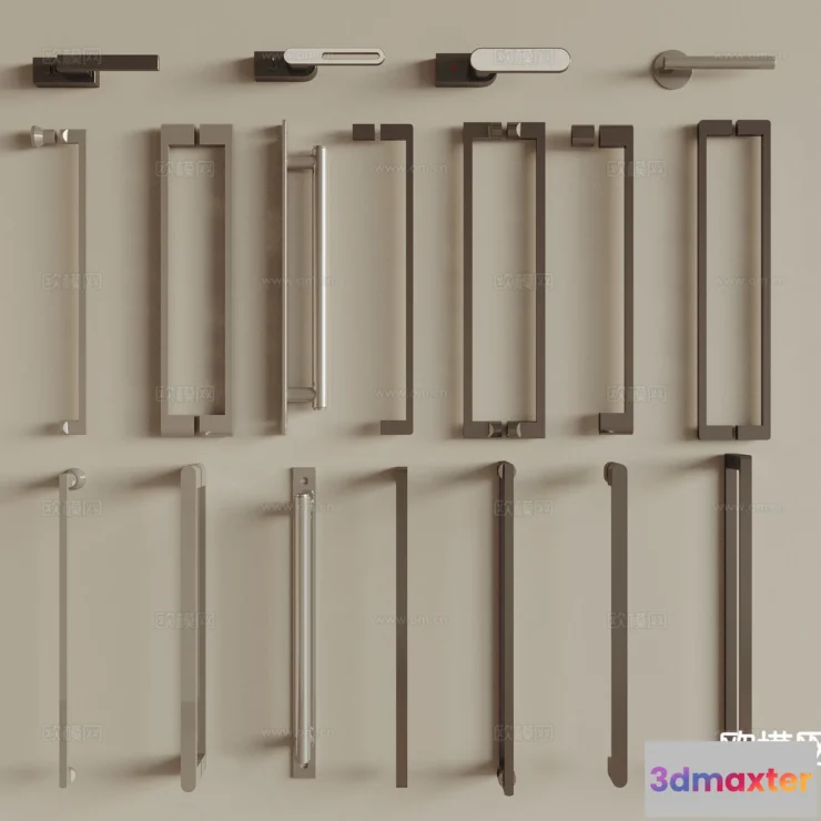 1536292 - DOOR HANDLE - 3D Model For Interior Design - 11316 3D Max