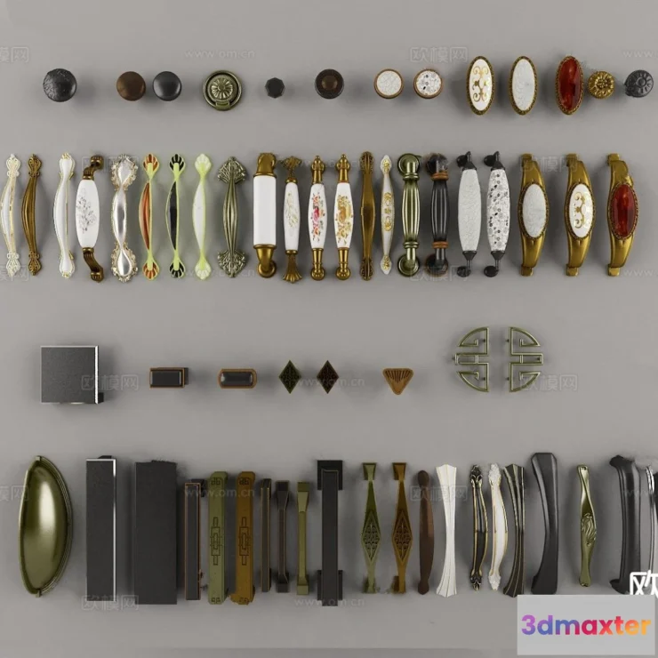 1536294 - DOOR HANDLE - 3D Model For Interior Design - 11317 3D Max