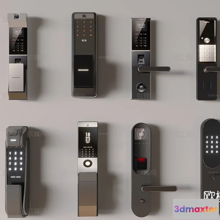 1536298 - DOOR HANDLE - 3D Model For Interior Design - 11319 3D Max