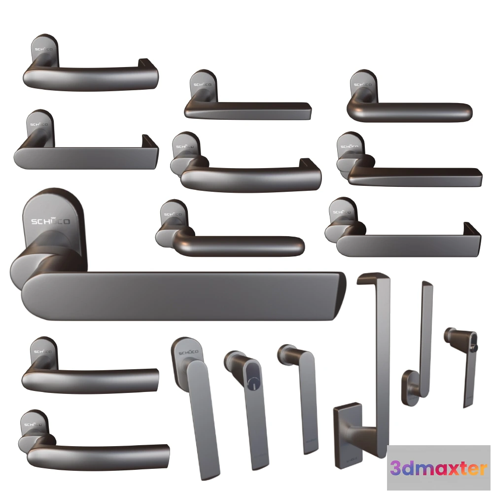 1664474 - other-models - Door knobs (14 pcs) window (6 pcs) Schuco 3D Max