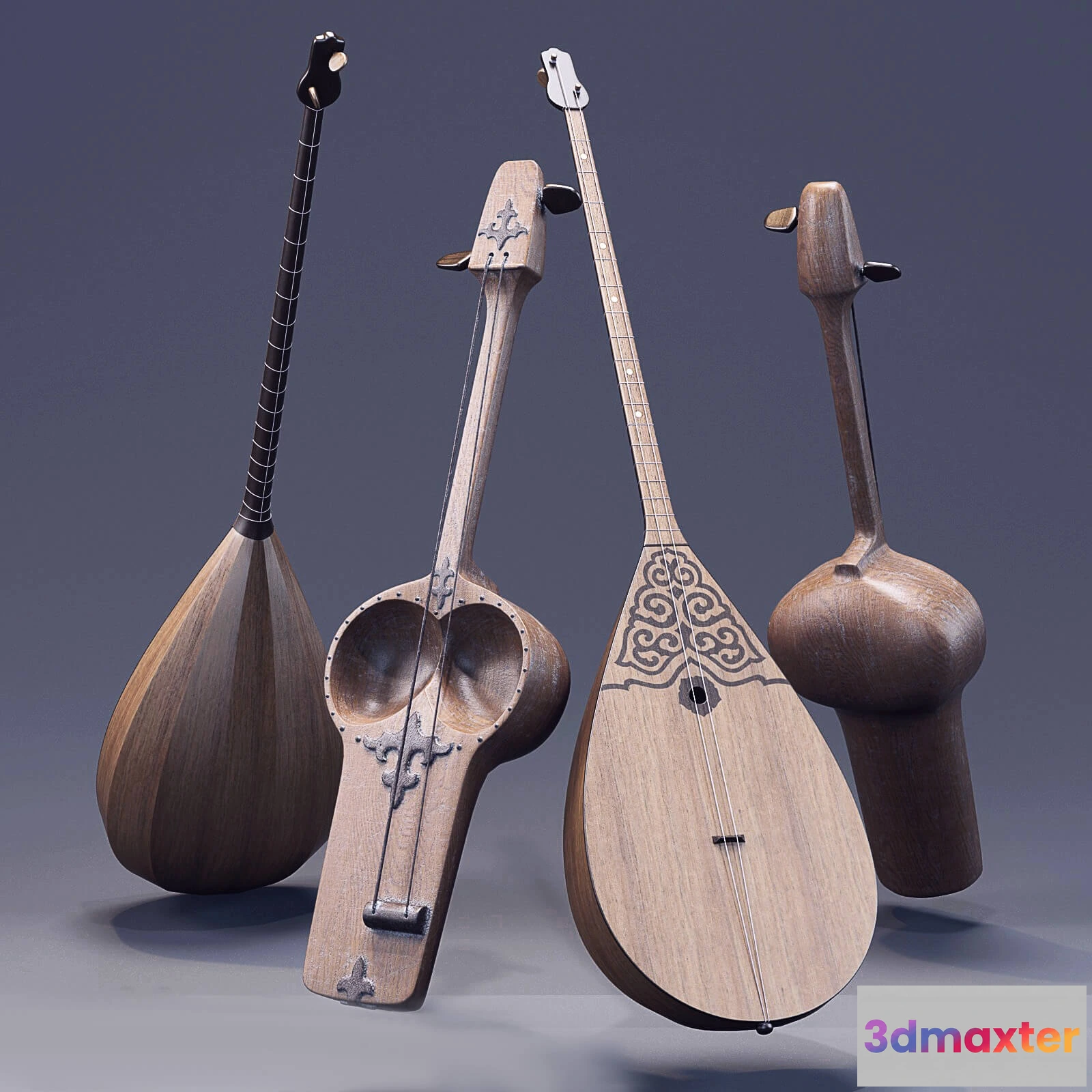 1666130 - other-models - Kazakh National Musical Instruments 3D Max