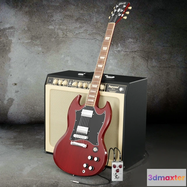 1666132 - other-models - Guitar set 3D Max