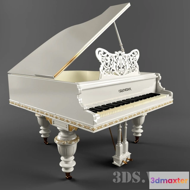 1666160 - other-models - White piano 3D Max