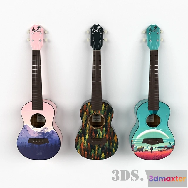 1666170 - other-models - Decorative Ukulele set 3D Max