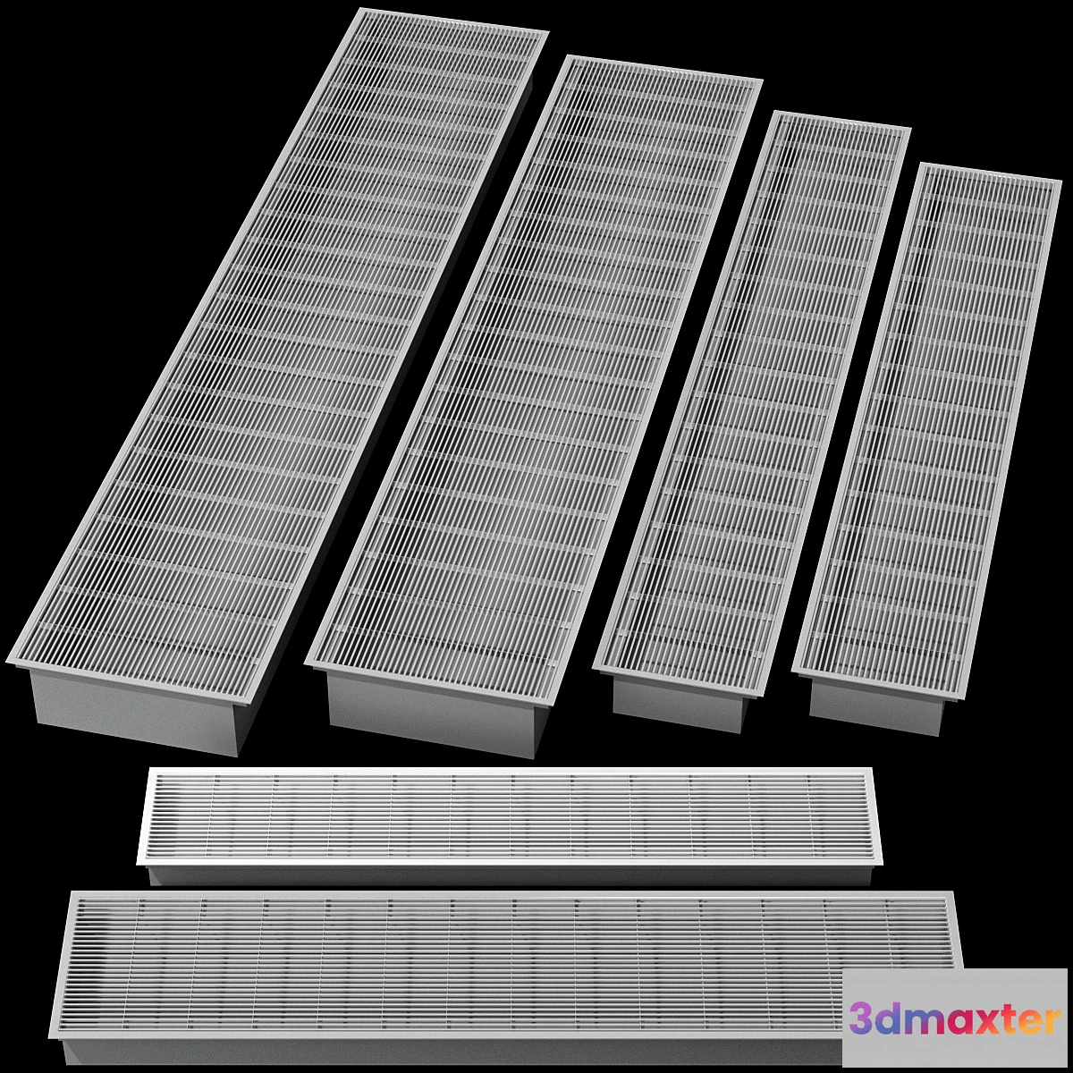1430052 - Underfloor recessed convector heating radiator 3D Max