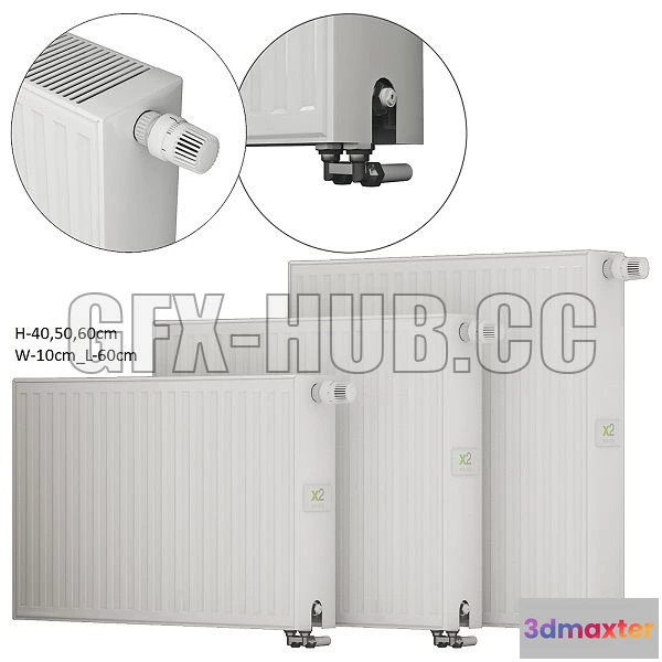 1557827 - Steel Panel Radiators Kermi 3D Max