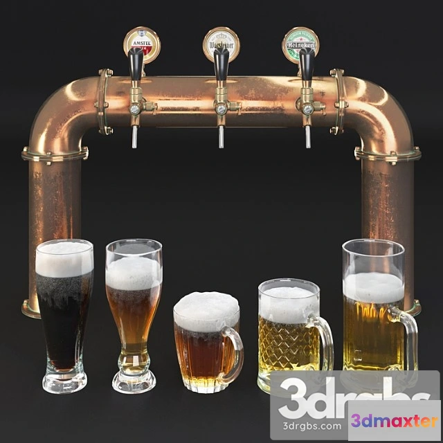 1005760 - Beer tower & beer mugs