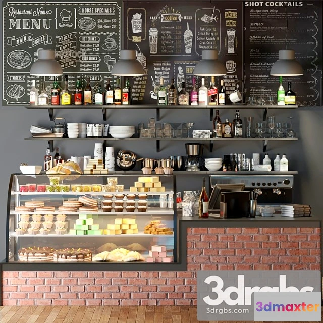 1005870 - Design project coffee point with desserts and sweets 7. cafe