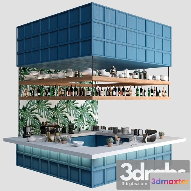 1005892 - Designer cafe in a beach style with cocktails. cafe