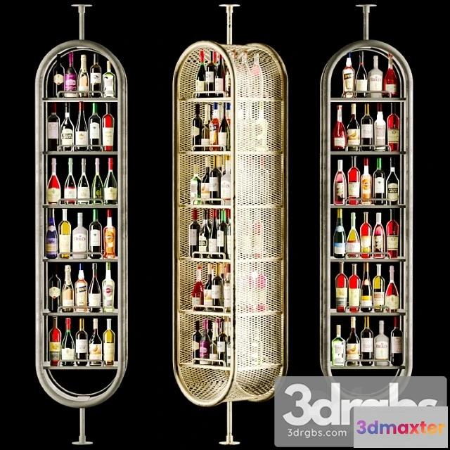 1005986 - Modern rack in a restaurant with alcohol