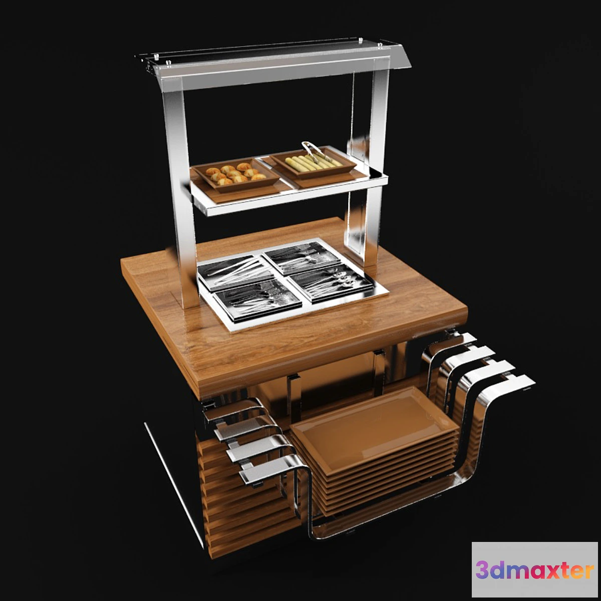 1281142 - Distribution line _ equipment rack 3D Max