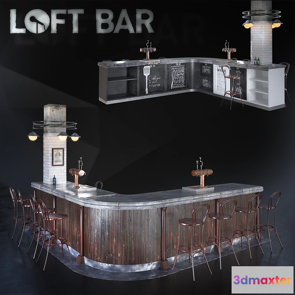 1289154 - Bar Reception _ Bar Counter 3D Max