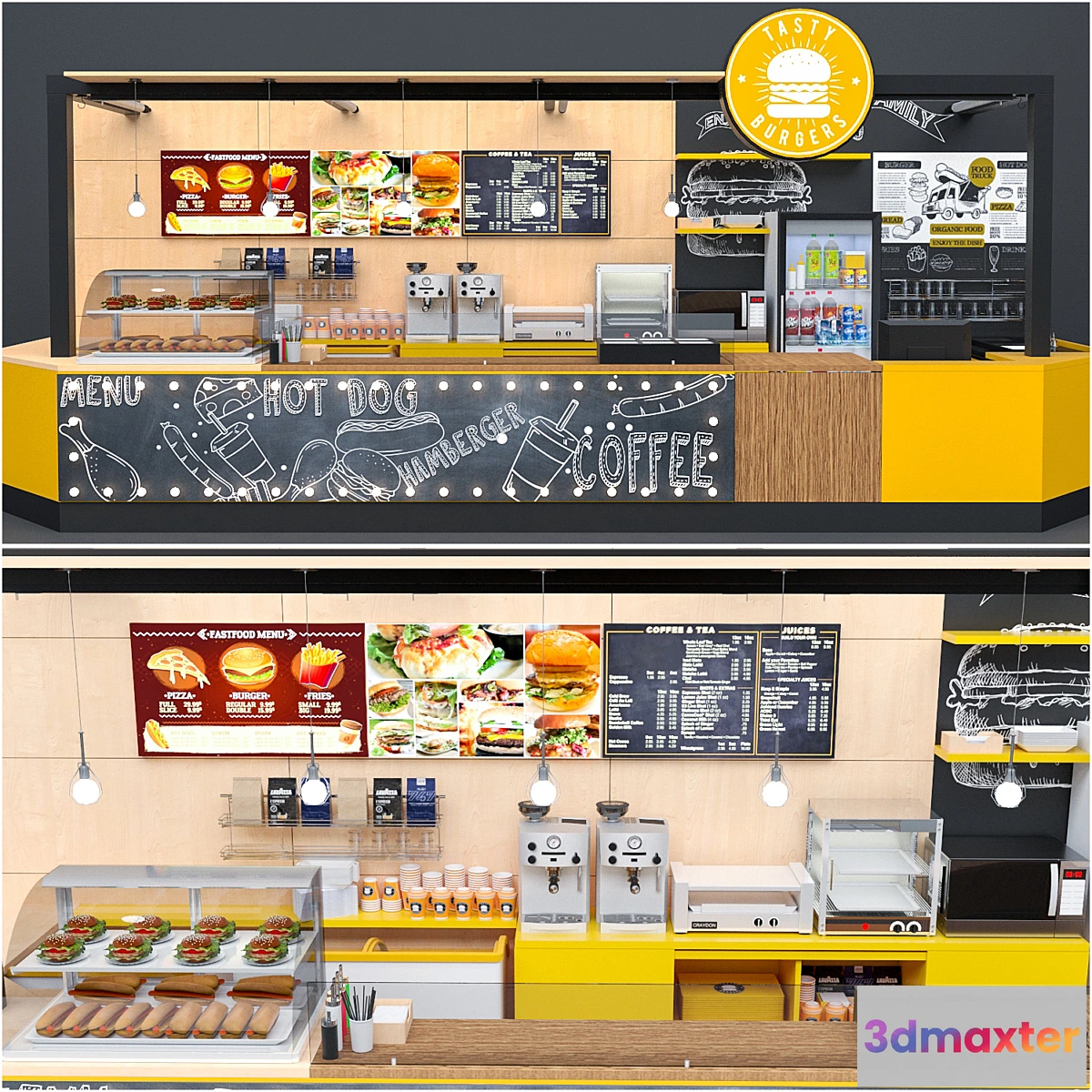 1316998 - Fastfood And Coffee Kiosk 3D Max