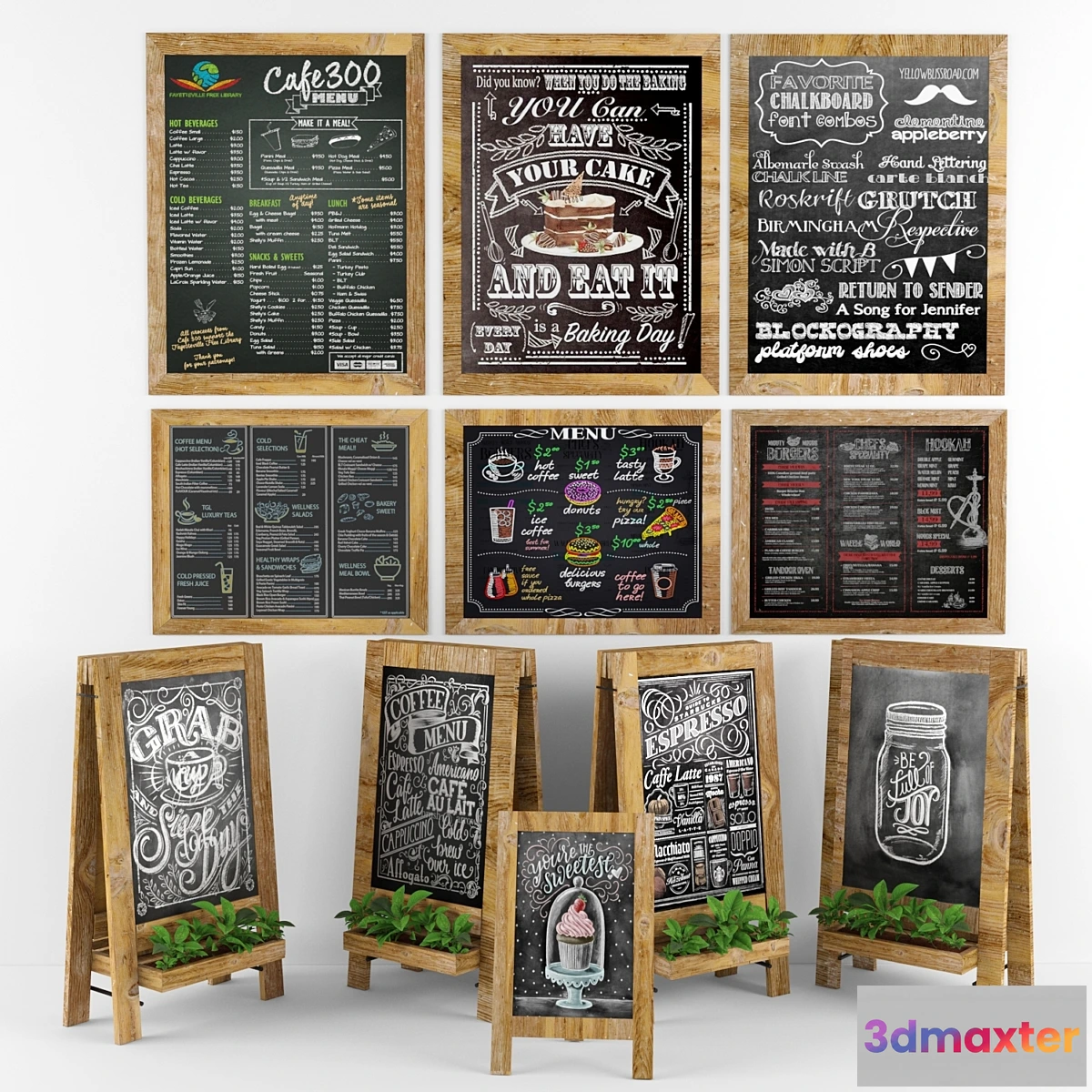 1319874 - greenery chalkboard 03 3D Max