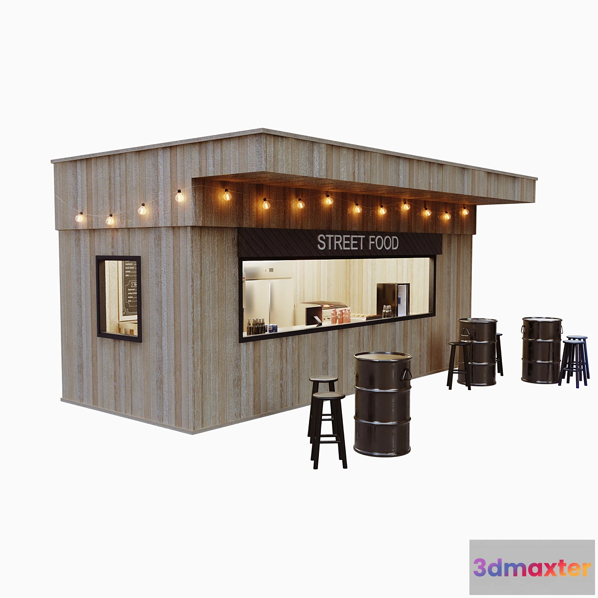 1347476 - Street food cafe (kiosk) 3D Max