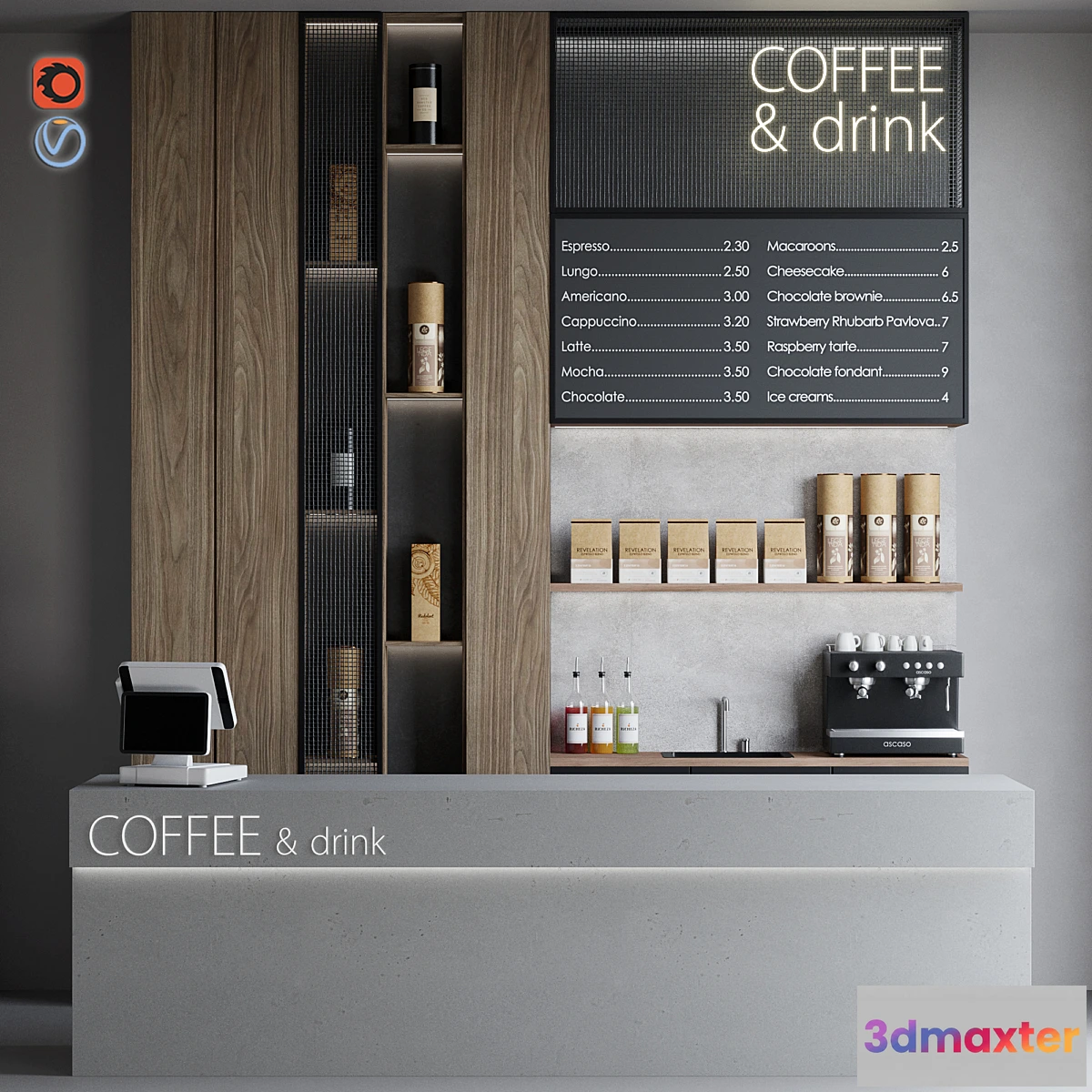 1351916 - Coffeeshop 1 Coffee and drink 3D Max