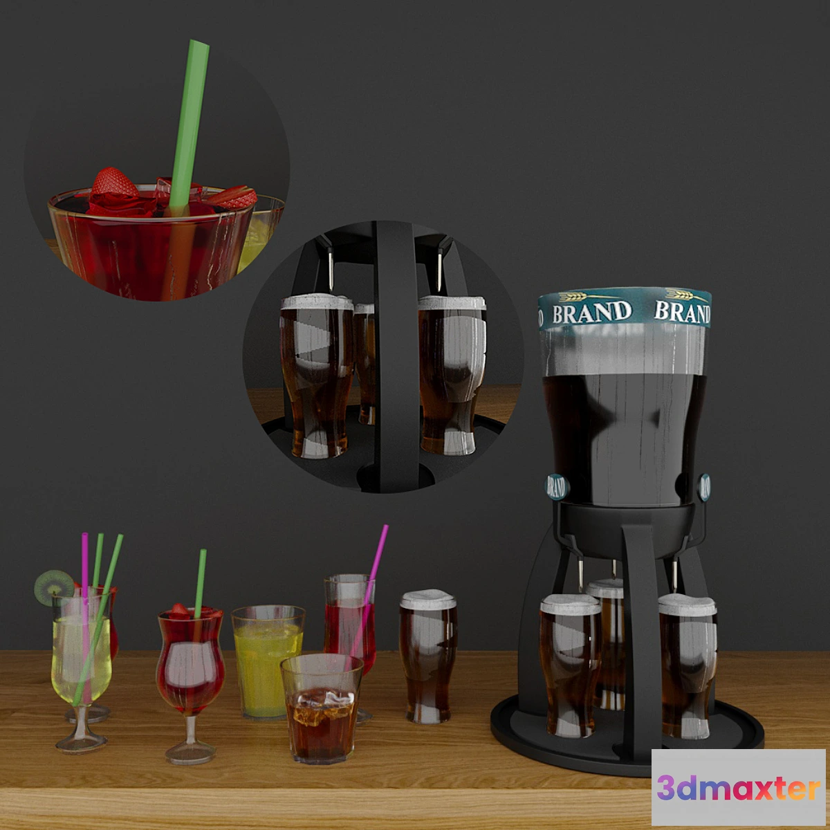 1355041 - bar set 3D Max