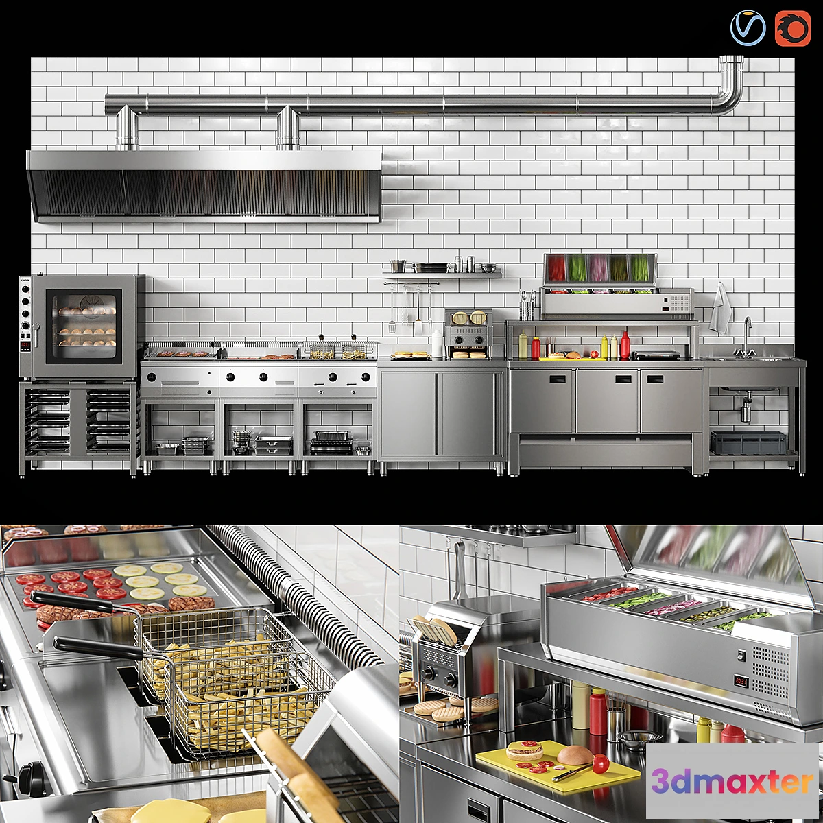 1357101 - Foodcourt burger - No.2 3D Max